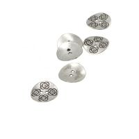 2 Hole Zinc Alloy Button, antique silver color plated, DIY, nickel, lead & cadmium free, 24*7mm Approx 2mm 