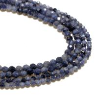 Sapphire Бусины, Круглая, натуральный, DIY & граненый, голубой, продается Strand