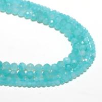 Amazonit Perlen, rund, natürlich, DIY & facettierte, blau, verkauft von Strang