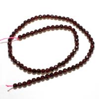 Natural Garnet Beads, Round, DIY & faceted, dark red 