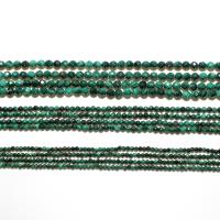 Natürliche Malachit Perlen, rund, DIY & facettierte, dunkelgrün, verkauft von Strang