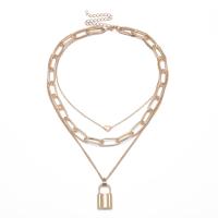 Fashion Multi Layer Necklace, Zinc Alloy, with 3.9 inch extender chain, plated, for woman & multi-strand, 34.6cm,42cm,45.6cm,2.6m 