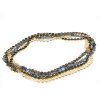 Flache runde Kristall Perlen, plattiert, unterschiedliche Farbe und Muster für die Wahl & DIY & facettierte, mehrere Farben vorhanden, 8*4mm, Bohrung:ca. 1mm, 80PCs/Strang, verkauft von Strang