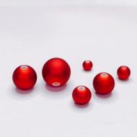 Painted Acrylic Beads, DIY red 