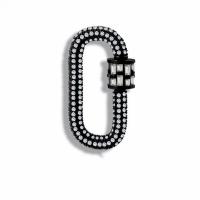Fashion Carabiner Key Ring, Brass, plated, micro pave cubic zirconia 
