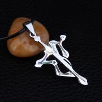 Titanium Steel Necklace, portable & Unisex, silver color, 380MM 