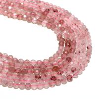 Strawberry Quartz Beads, Round, natural, DIY & faceted, pink 