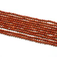 Rote Jaspis Perle, Roter Jaspis, rund, natürlich, DIY & facettierte, Vermeil, 3mm, 120PCs/Strang, verkauft von Strang