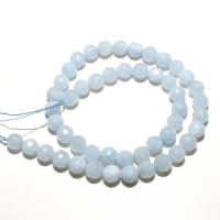 Aquamarine Beads, Round, natural, DIY & faceted, light blue 