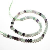 Fluorit Perlen, rund, natürlich, DIY & facettierte, gemischte Farben, 4mm, 95PCs/Strang, verkauft von Strang