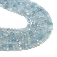 Aquamarine Beads, Round, natural, DIY & faceted, light blue, 4mm 
