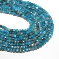 Apatite Beads, Apatites, Round, natural, DIY & faceted, dark blue, 4mm 