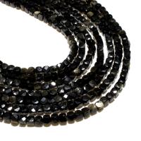 Black Spinel Beads, Round, natural, DIY & faceted, black, 4mm 
