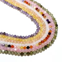 Gemischte Farbe Quarz Perlen, kubischer Zirkonia, Rhombus, DIY & facettierte, keine, verkauft von Strang