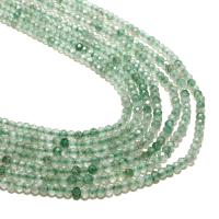 Gefärbte Quarz Perlen, Natürlicher Quarz, rund, natürlich, DIY & facettierte, grün, 2*3mm, ca. 125PCs/Strang, verkauft von Strang