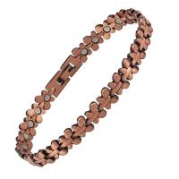 Copper Bracelet, with Magnet, plated, with magnetic & for woman, 9mm Approx 8.85 Inch 