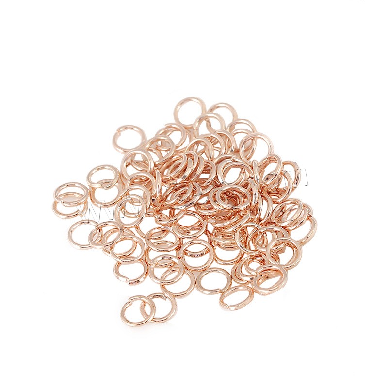 Brass Ring Jump Abierta, metal, alta calidad plateado y nunca se descolora, diverso tamaño para la opción, Vendido por Bolsa