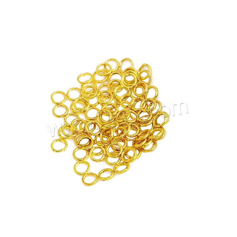 Brass Open Jump Ring, high quality plated, different size for choice, Sold By Bag