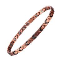 Copper Bracelet, with Magnet, plated, with magnetic & for woman, 7mm Approx 8.66 Inch 
