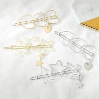 Hair Clip, Zinc Alloy, Geometrical Pattern, plated & for woman & hollow 85mm 