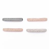 Cubic Zirconia Micro Pave Brass Connector, plated, DIY & micro pave cubic zirconia 