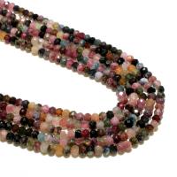 Tourmaline Beads, Round, natural, DIY & faceted, mixed colors, 3*4mm, Approx 