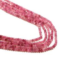 Tourmaline Beads, Round, natural, DIY & faceted, pink, 2*3mm, Approx 