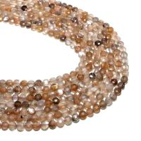 Mondstein Perlen, rund, natürlich, DIY & facettierte, gemischte Farben, 4mm, ca. 95PCs/Strang, verkauft von Strang