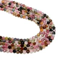 Tourmaline Beads, Round, natural, DIY & faceted, mixed colors, 4mm, Approx 