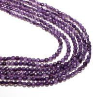 Natürliche Amethyst Perlen, rund, DIY & facettierte, violett, 4mm, ca. 95PCs/Strang, verkauft von Strang