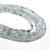 Aquamarin Perlen, rund, natürlich, DIY & facettierte, hellblau, 4mm, ca. 95PCs/Strang, verkauft von Strang