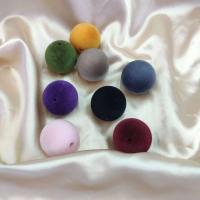 Solid Color Acrylic Beads, Round, DIY & with velveteen covered 30mm Approx 3.5mm 