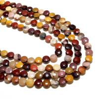Yolk Stone Bead, Flat Round, natural, DIY & faceted, mixed colors, 4mm 
