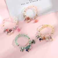 Quartz Bracelets, Crackle Quartz, bracelet, with Zinc Alloy, swallow, plated, 2 pieces & for woman 150+50mm 