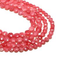 Rhodonit Perlen, flache Runde, natürlich, DIY & facettierte, rot, 4mm, 90PCs/Strang, verkauft von Strang