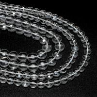 Natural Clear Quartz Beads, Flat Round, DIY & faceted, clear, 4mm 