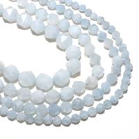 Aquamarine Beads, Rhombus, natural, DIY & faceted, light blue 