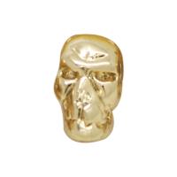Brass Spacer Beads, Skull, gold color plated, DIY Approx 1.5mm 