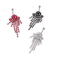 Stainless Steel Belly Ring, fashion jewelry & Unisex & with rhinestone 