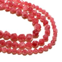 Rhodonit Perlen, Rhombus, natürlich, DIY & facettierte, rot, verkauft von Strang