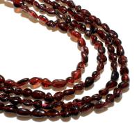 Natural Garnet Beads, Flat Round, DIY, dark red, 6*8mm, Approx 