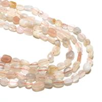Natural Moonstone Beads, Flat Round, DIY, multi-colored, 6*8mm, Approx 