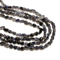 Iolite Beads, irregular, natural, DIY, black, 6*8mm, Approx 