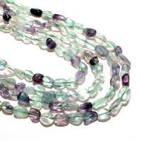 Fluorit Perlen, natürlich, DIY, gemischte Farben, 6*8mm, ca. 48PCs/Strang, verkauft von Strang