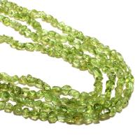 Perles péridot naturel, Olivine naturelle, ellipse, DIY, vert, 5*7mm, Vendu par brin