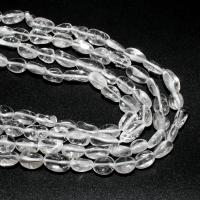 Natural Clear Quartz Beads, Ellipse, DIY, clear 