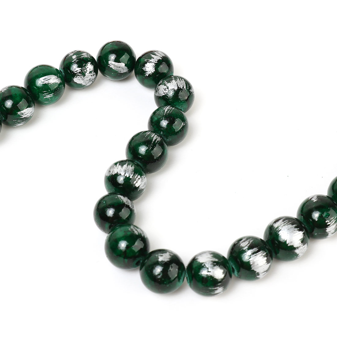 perle en jade tient, Rond, Placage de couleur argentée, poli & normes différentes pour le choix, plus de couleurs à choisir, Longueur:Environ 15 pouce, Vendu par brin