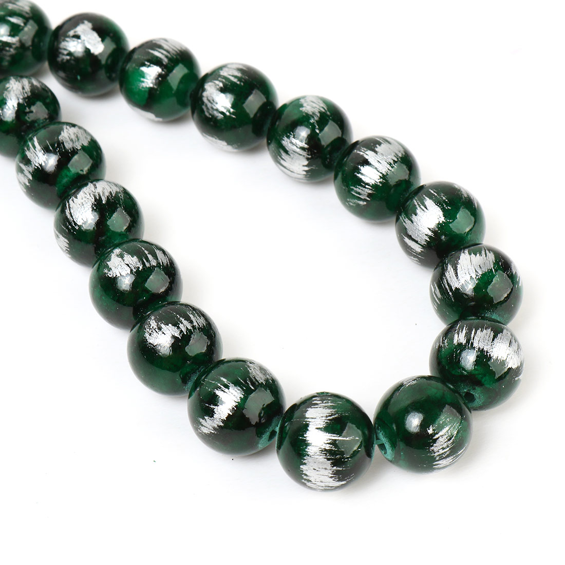 perle en jade tient, Rond, Placage de couleur argentée, poli & normes différentes pour le choix, plus de couleurs à choisir, Longueur:Environ 15 pouce, Vendu par brin