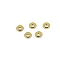 Brass Spacer Beads, Flat Round, gold color plated 