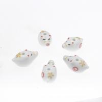 Animal Porcelain Beads, Pig, plated, DIY 22*12*13mm 